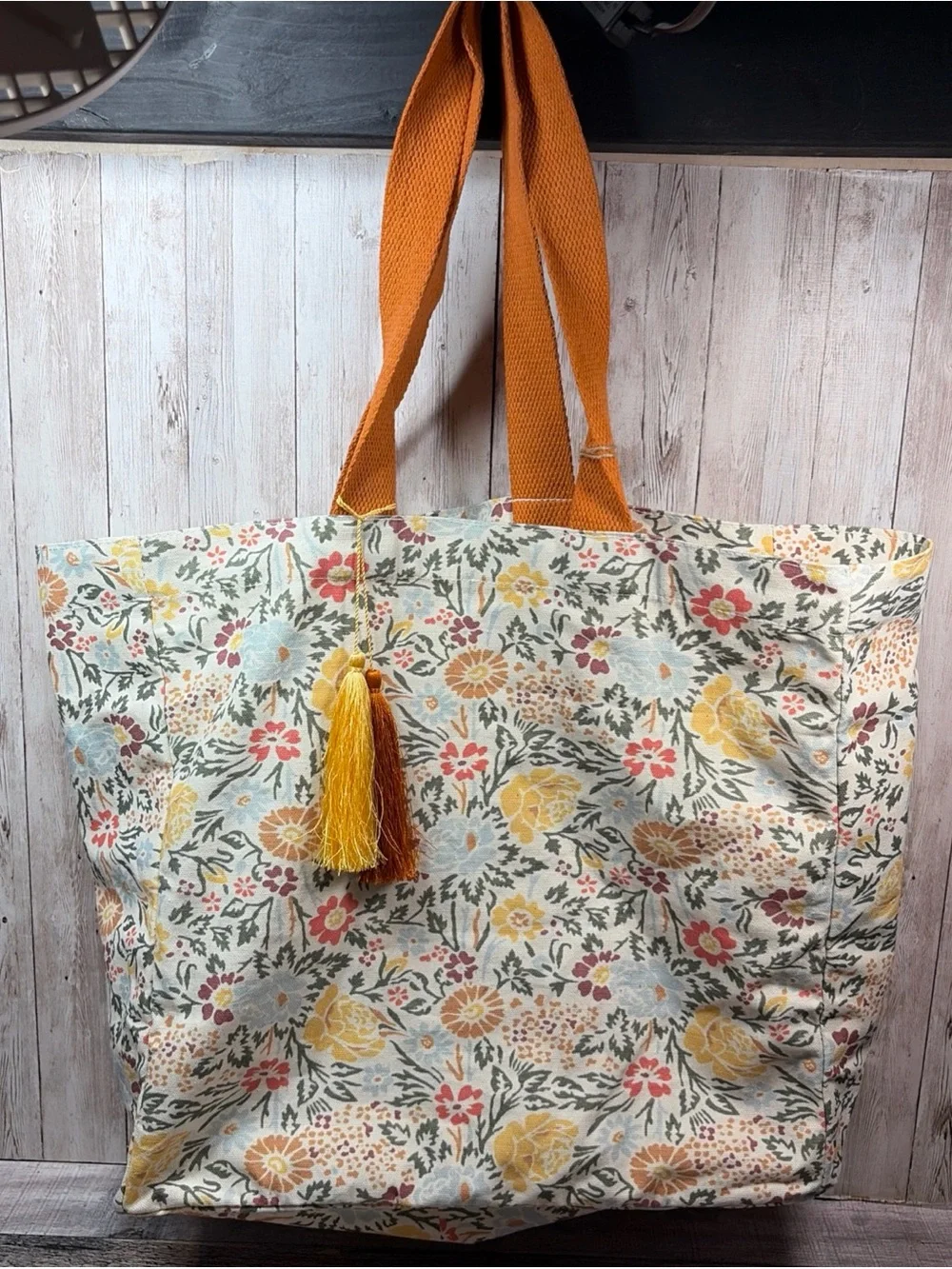 Laura Ashley Floral Canvas Reusable Tote Bag